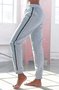 Geometric Casual Autumn Micro-Elasticity Daily Loose Elastic Band Straight pants Regular Size Sweatpants for Women
