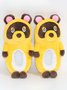 Striped Winter Party Split Joint Party Fabric Fabric Hot List Toe-covered Slippers Living Room Slippers for Women