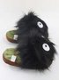 Women Autumn Party Halloween Party Closed Toe Plus Size Slip On Warmth Toe-covered Slippers Living Room Slippers