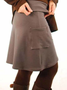Casual Plain Autumn Daily Loose Jersey Skirt Regular Regular Size Skirt for Women