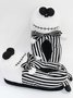 Striped Winter Party Split Joint Party Fabric Fabric Hot List Toe-covered Slippers Living Room Slippers for Women