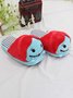 Women Halloween Spring Party Split Joint Flat Heel Closed Toe Fabric Rubber Toe-covered Slippers Living Room Slippers