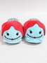 Women Halloween Spring Party Split Joint Flat Heel Closed Toe Fabric Rubber Toe-covered Slippers Living Room Slippers