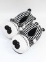 Striped Winter Party Split Joint Party Fabric Fabric Hot List Toe-covered Slippers Living Room Slippers for Women