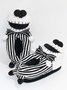 Striped Winter Party Split Joint Party Fabric Fabric Hot List Toe-covered Slippers Living Room Slippers for Women