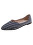 Houndstooth All Season Urban Daily Flat Heel Closed Toe Rubber Non-Slip Shallow Shoes Flats for Women