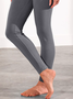 Plain Sports Autumn Polyester Natural Tight Standard Leggings Regular Leggings for Women