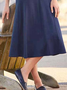 Women Casual Plain Autumn Polyester Micro-Elasticity Daily Loose Umbrella Regular Skirt