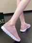 Geometric Lightweight Soft Sole Non-Slip Flyknit Sneakers