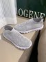 Geometric Lightweight Soft Sole Non-Slip Flyknit Sneakers