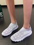 Geometric Lightweight Soft Sole Non-Slip Flyknit Sneakers