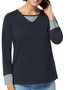 Striped Loose Crew Neck Sweatshirt