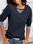Striped Loose Crew Neck Sweatshirt
