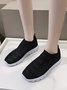 Geometric Lightweight Soft Sole Non-Slip Flyknit Sneakers