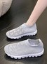Geometric Lightweight Soft Sole Non-Slip Flyknit Sneakers