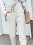 Casual Plain Autumn Daily Harem pants Long H-Line Regular Regular Size Sweatpants for Women