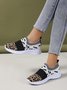 Leopard Print Contrast Flyknit Sneakers