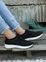 Leopard Print Plain Zip Panel Comfortable Flyknit Sneakers