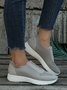 Leopard Print Plain Zip Panel Comfortable Flyknit Sneakers