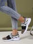 Leopard Print Contrast Flyknit Sneakers