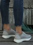 Leopard Print Plain Zip Panel Comfortable Flyknit Sneakers
