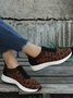 Leopard Print Plain Zip Panel Comfortable Flyknit Sneakers