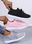 Plain Color Simple Casual Soft Flyknit Sneakers