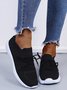 Plain Color Simple Casual Soft Flyknit Sneakers