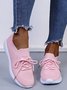 Plain Color Simple Casual Soft Flyknit Sneakers