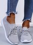 Plain Color Simple Casual Soft Flyknit Sneakers