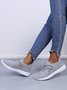 Plain Color Simple Casual Soft Flyknit Sneakers