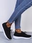 Plain Color Simple Casual Soft Flyknit Sneakers