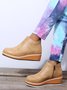 Simple Plain Wedge Ankle Boots