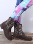Retro Ethnic Embroidered Cowboy Cowboy Boot