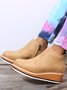Simple Plain Wedge Ankle Boots