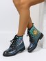 Sun and Luna Abstract Graphic Booties