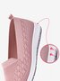 Round Toe Breathable Mesh Flat Heel Soft Sole Comfortable Lightweight Casual Sneakers