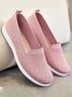 Round Toe Breathable Mesh Flat Heel Soft Sole Comfortable Lightweight Casual Sneakers