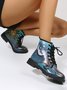 Sun and Luna Abstract Graphic Booties