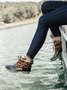 Glitter Leopard Contrast Panel Duck Bill Rain Boots