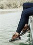 Glitter Leopard Contrast Panel Duck Bill Rain Boots