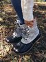 Glitter Leopard Contrast Panel Duck Bill Rain Boots