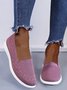 Round Toe Breathable Mesh Flat Heel Soft Sole Comfortable Lightweight Casual Sneakers