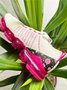 Printed Panel Lightweight Flyknit Air-Cushioned Sneakers
