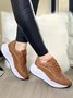 Vintage Old Check Casual Platform Shoes