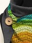 3D Gradient Color Wool Pattern Triangle Scarf Autumn and Winter Daily Matching