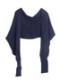 Simple Casual Shawl Sleeves Integrated Scarf