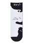 Casual Simple Black Cat Pattern Socks