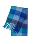 Casual Gradient Check Pattern Long Wool Scarf Everyday Clothes Matching