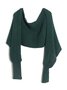 Simple Casual Shawl Sleeves Integrated Scarf